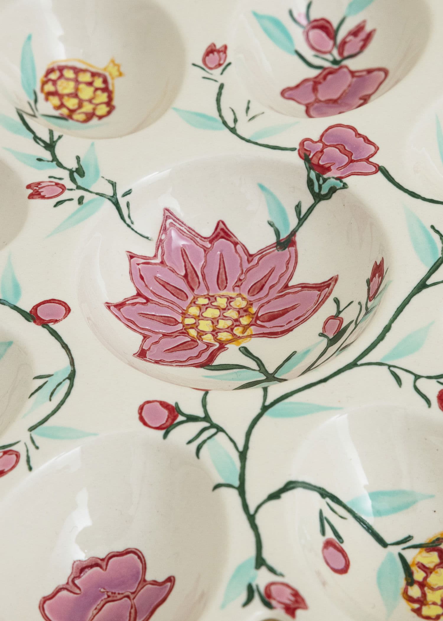 EGGPLATE Håndmalt eggtallerken - Rosa 3 - Indiska