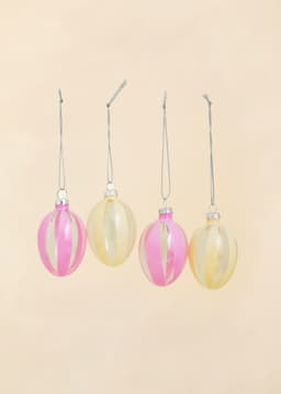 GLASS EGG DECO - PINK CREAME