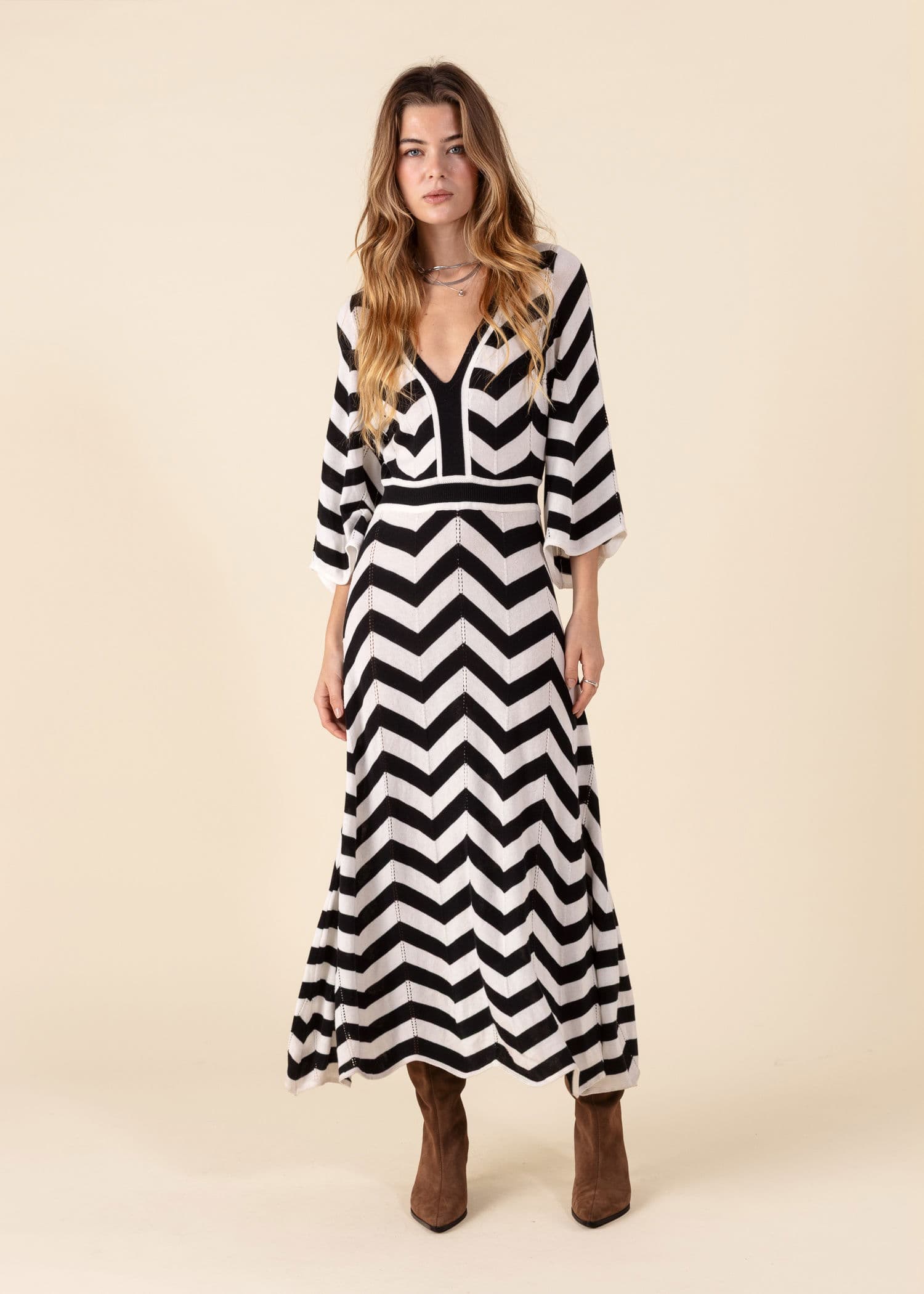 BIANCA Pitkä kuvioitu mekko - Multi 1 - Indiska