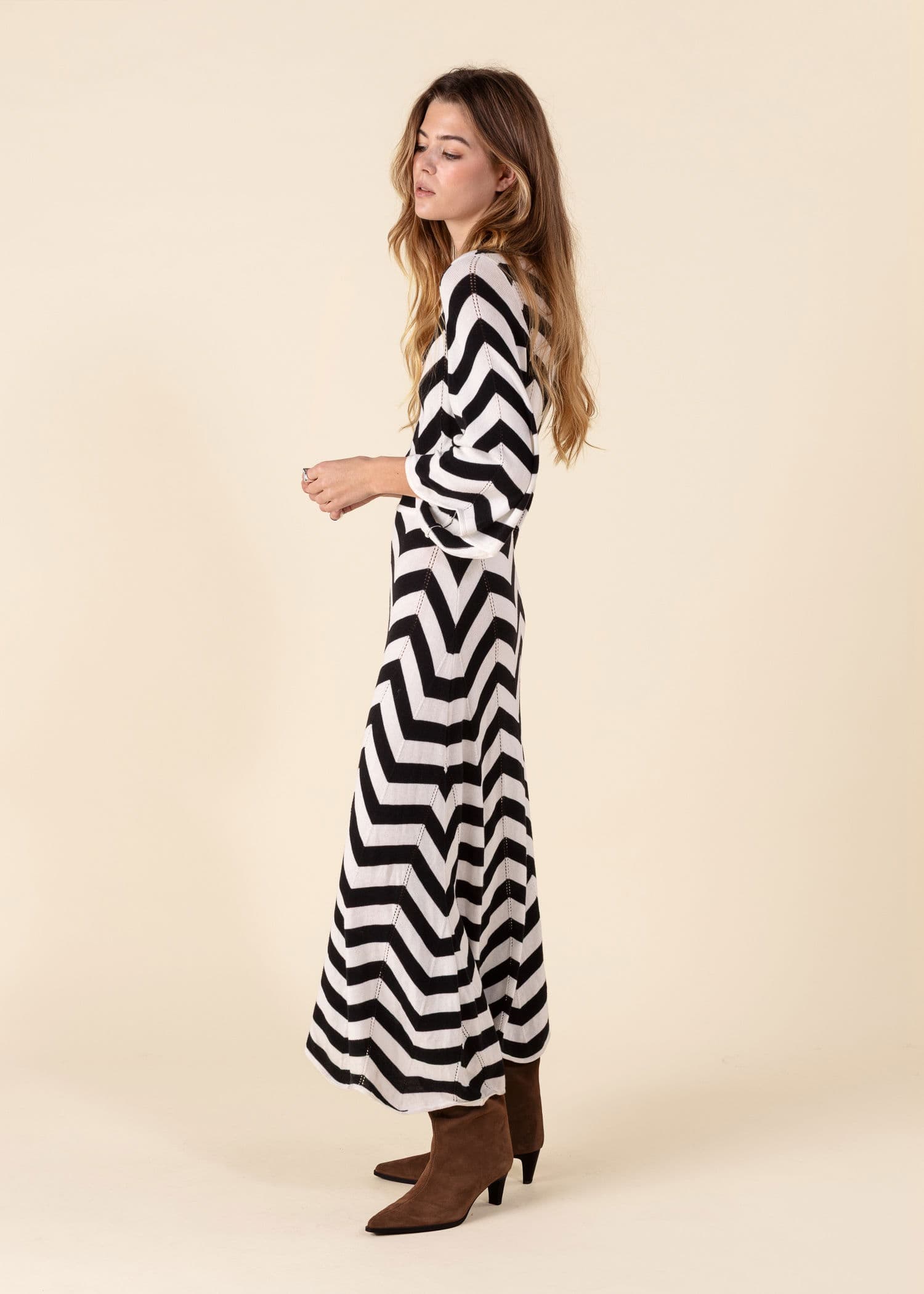 BIANCA Pitkä kuvioitu mekko - Multi 3 - Indiska