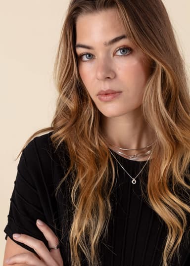 SOPHIANA Sort ribbet genser - Svart 2 - Indiska