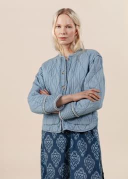 PADDY TENCEL JACKET  - BLUE