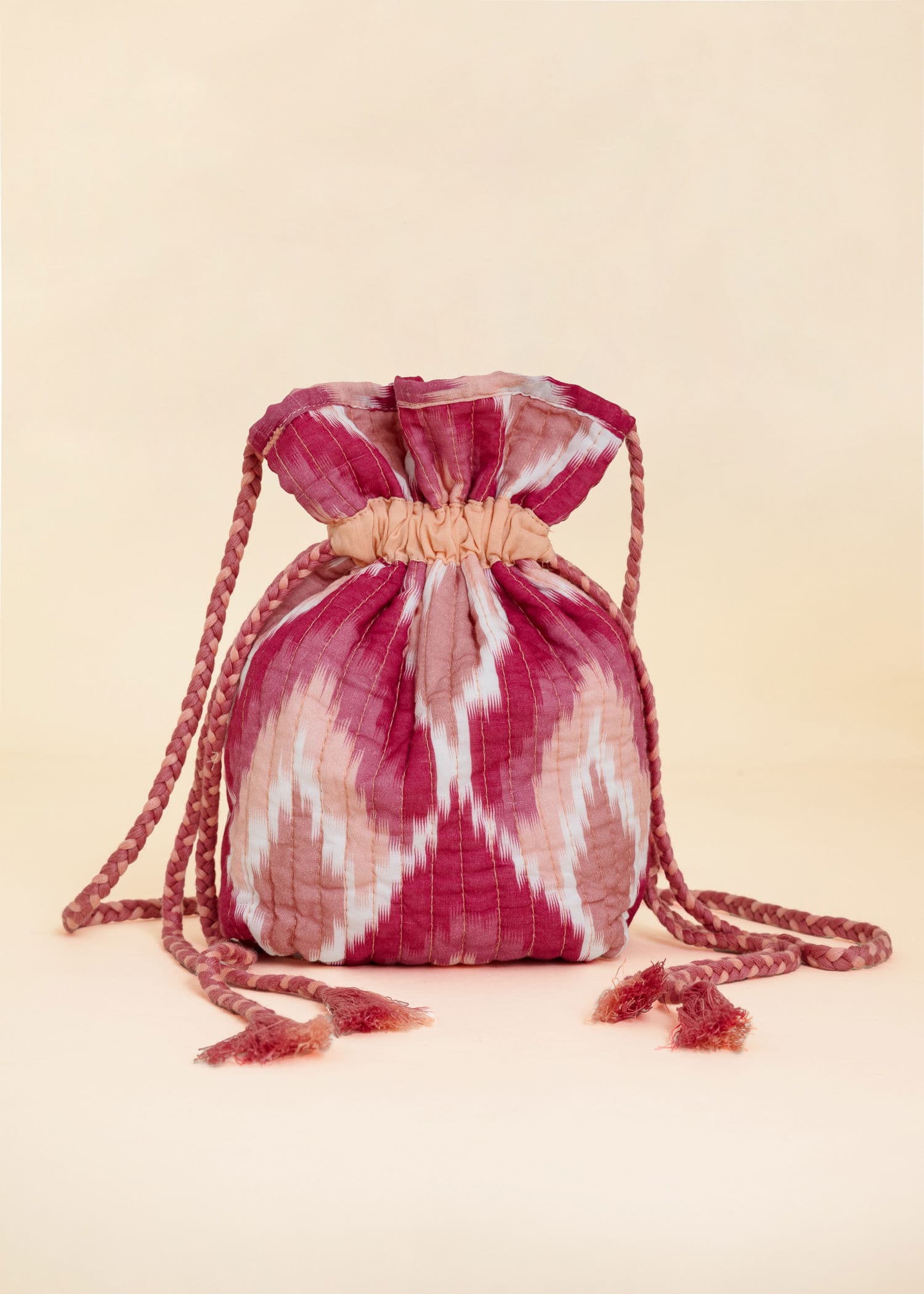 Cotton Bomullsveske med snøring - Rosa 1 - Indiska