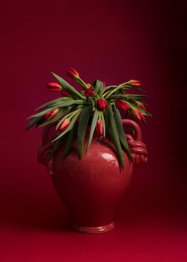 ANANT Dekorativ vase i steintøy - Rosa 2 - Indiska