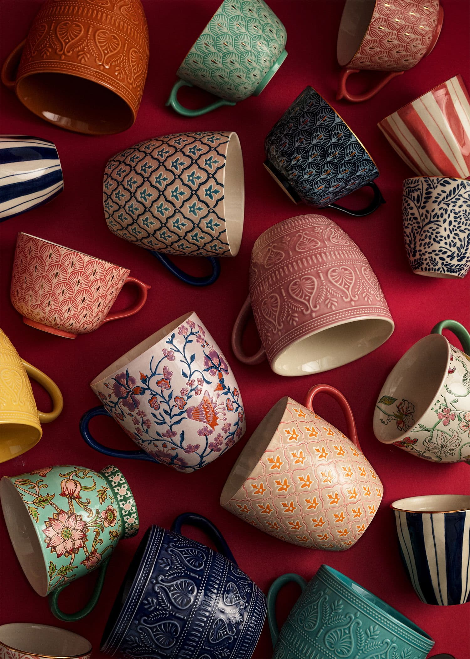 XL XL-krus i steintøy - Blå 3 - Indiska