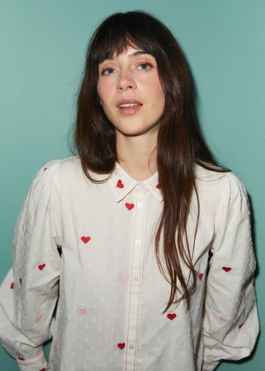 HILMA Hjertemønstret skjorte - Hvit 1 - Indiska