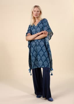 Printed Kaftan - BLUE