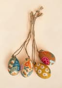 KASHMIR EGG DECO 4P - PASTEL
