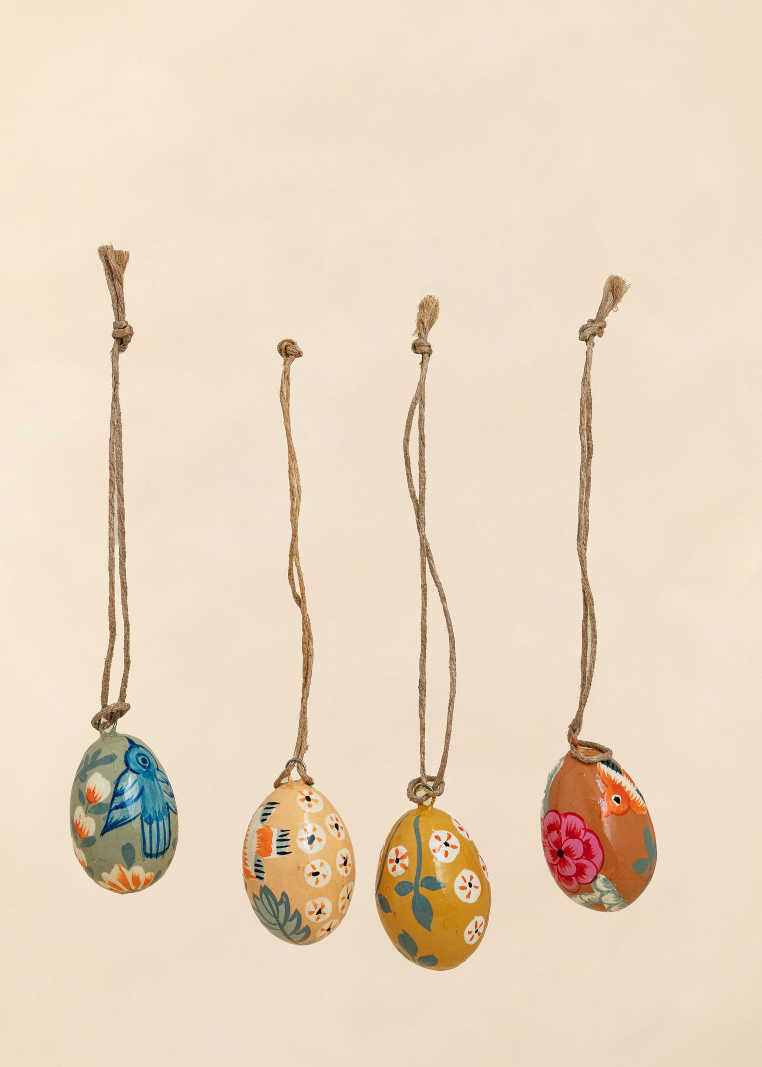 KASHMIR 4-pakk håndmalt påskepynt - Multi 2 - Indiska