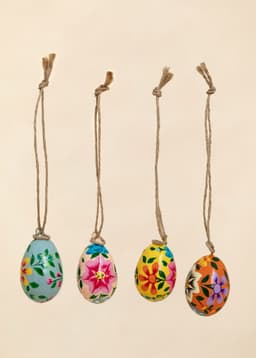 KASHMIR EGG DECO 4P - BRIGHT