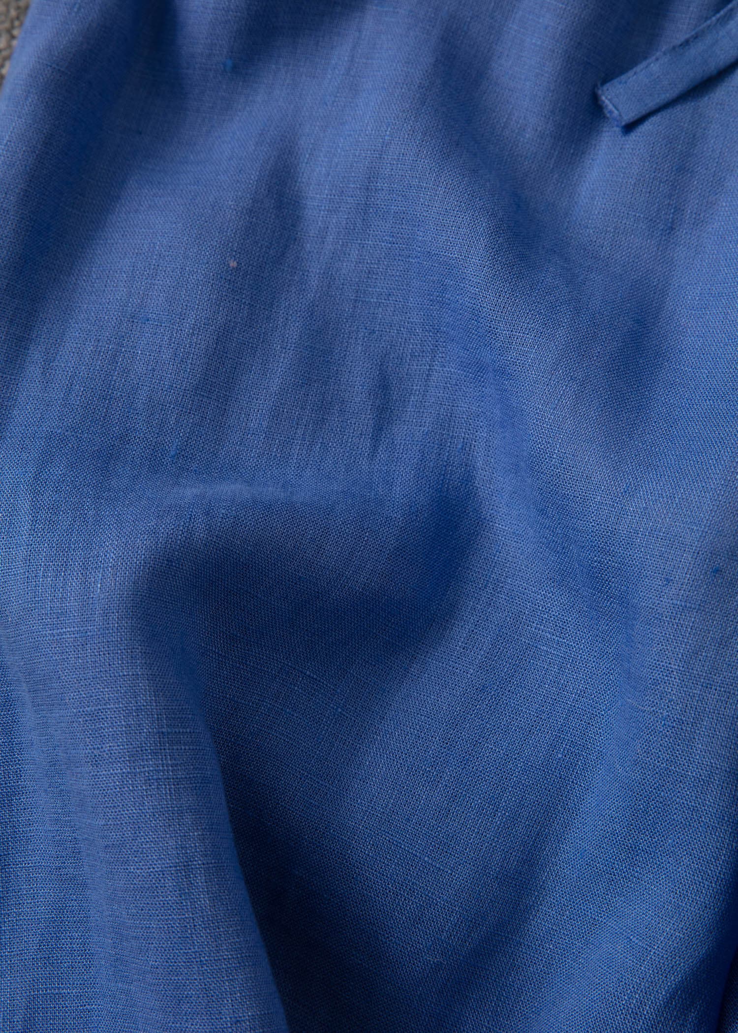 KAMAALA Blå cropped linbukser - Blå 2 - Indiska