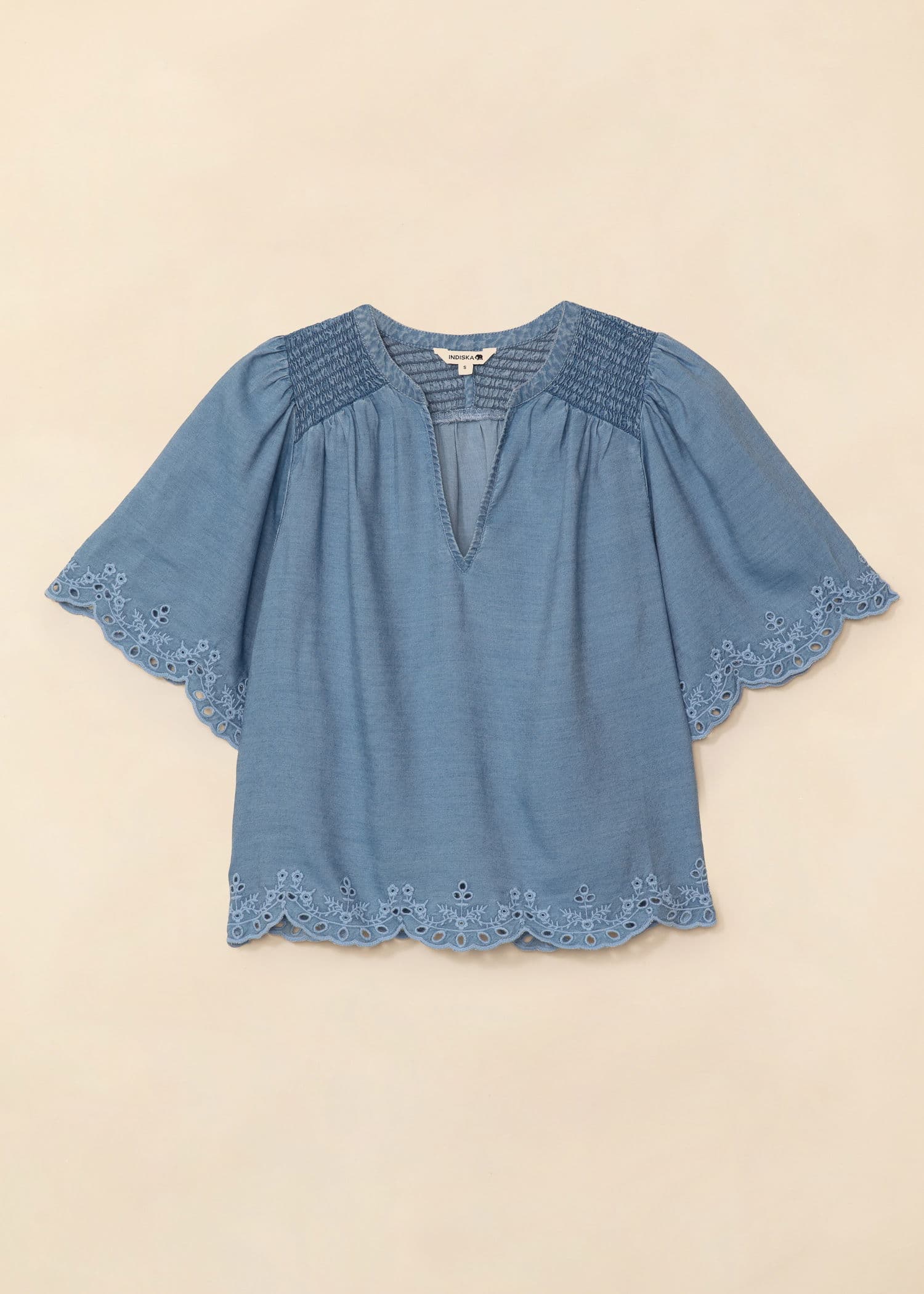 ARIELLE Blå bluse i tencel - Blå 5 - Indiska