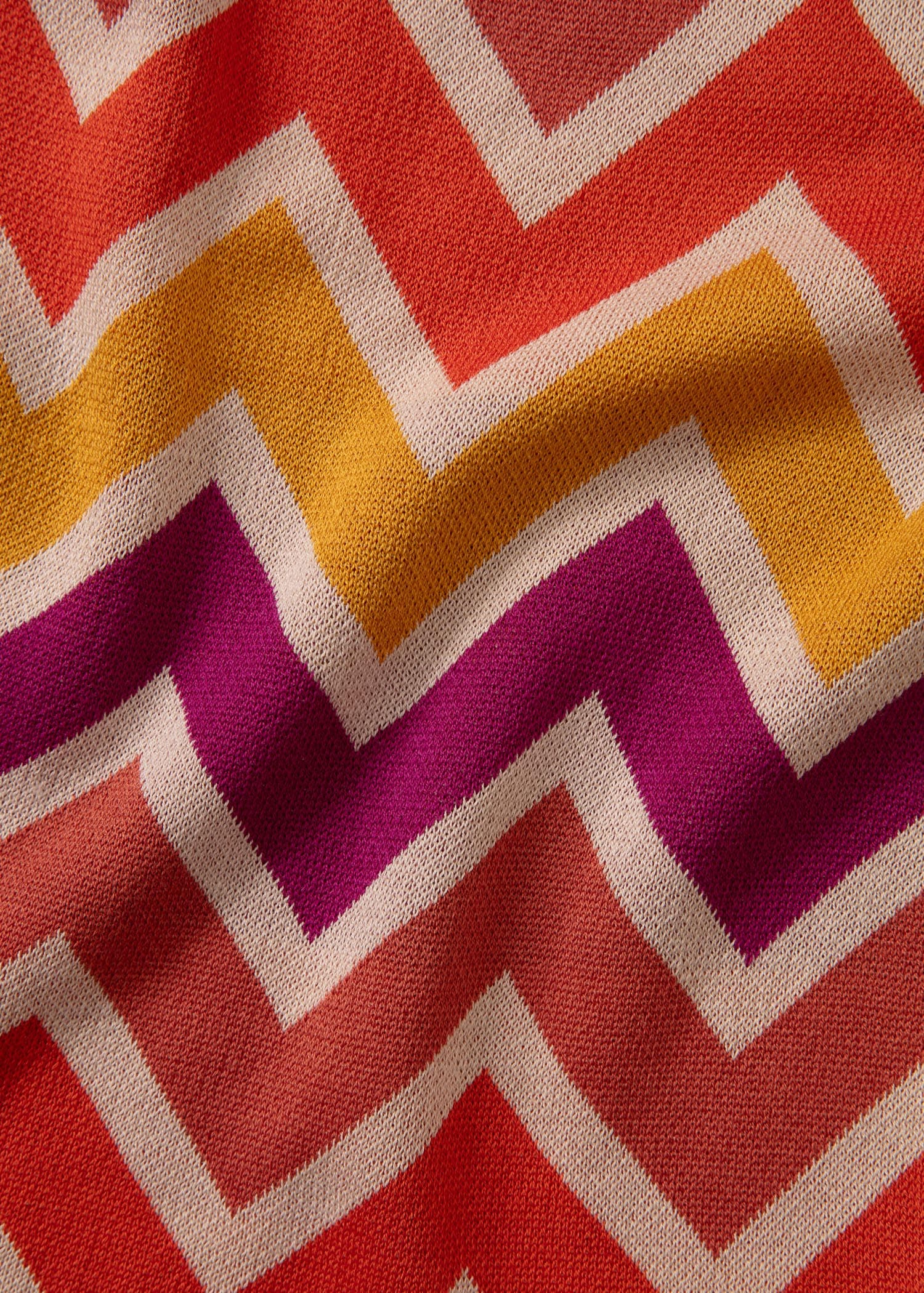 SAMANTHA Strikket topp med sikksakkmønster - Oransje 6 - Indiska