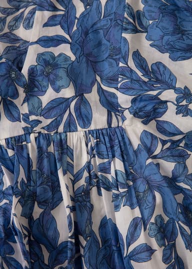 CORNELIA Mønstret kjole i bomull - Blå 6 - Indiska