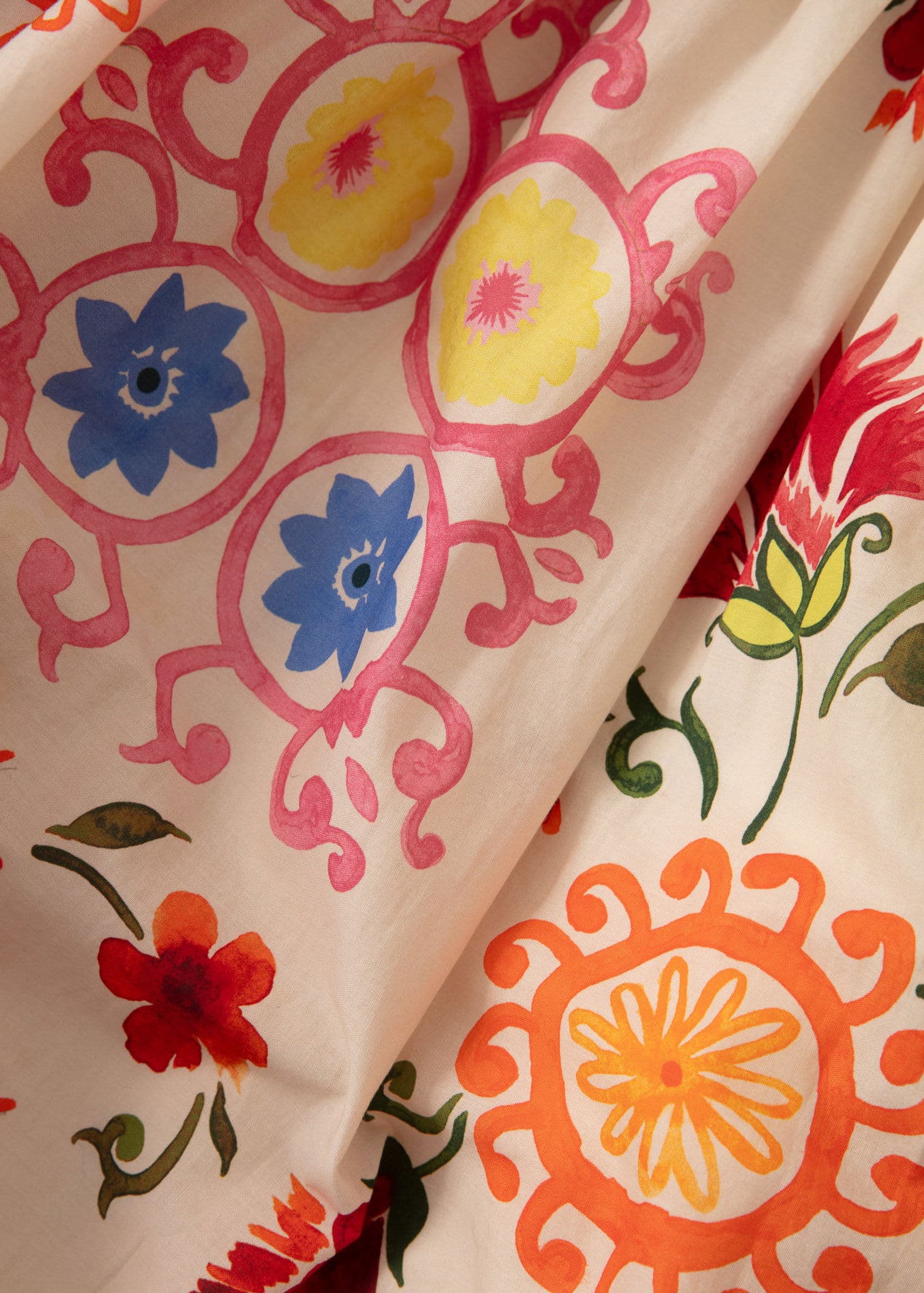 CORNELIA Mønstret kjole i bomull - Multi 6 - Indiska