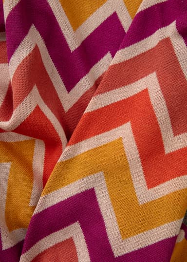 SAMANTHA Strikket skjørt med sikksakkmønster - Oransje 7 - Indiska