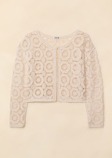 DREAM Bomullskardigan - Hvit 5 - Indiska