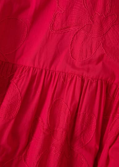 SUMAN Brodert kort kjole - Rød 7 - Indiska