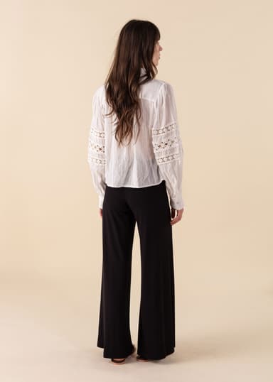 LILLEMOR Vide bukser med høy midje - Svart 3 - Indiska