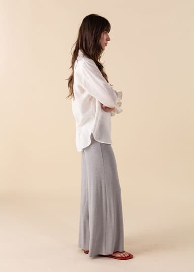 LILLEMOR Vide bukser med høy midje - Grå 2 - Indiska