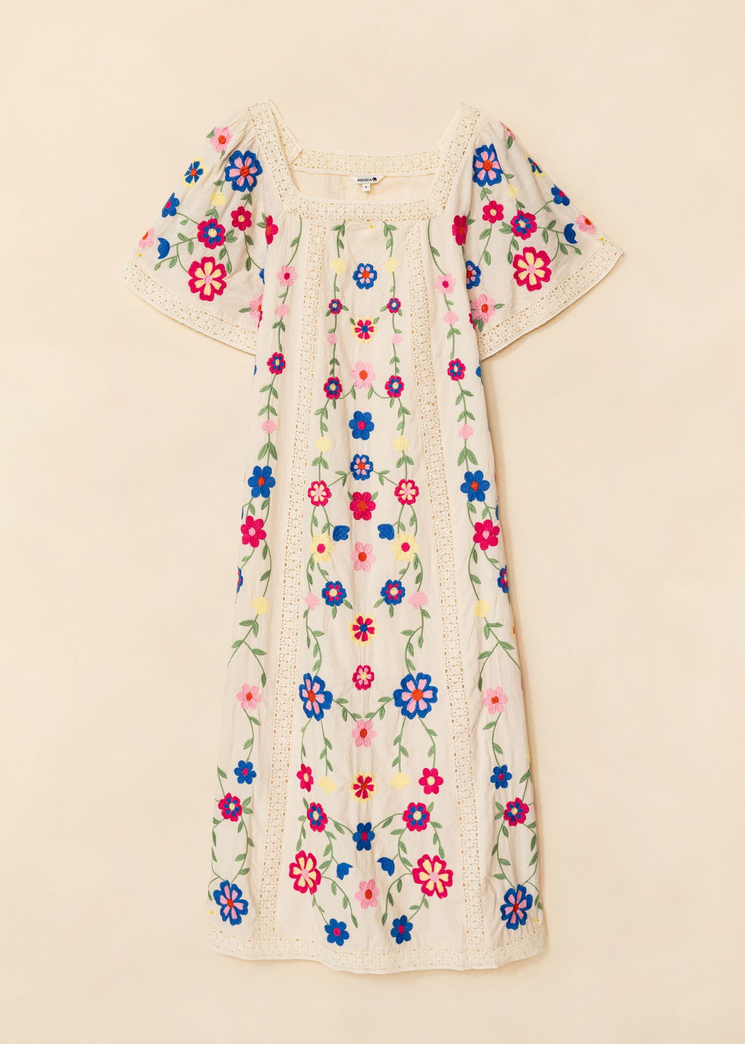 THERSE Kukallinen pitkä mekko - Multi 1 - Indiska