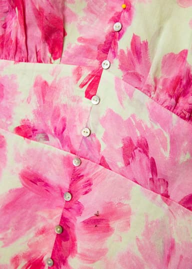 REGINA Blomstret lang kjole - Rosa 6 - Indiska