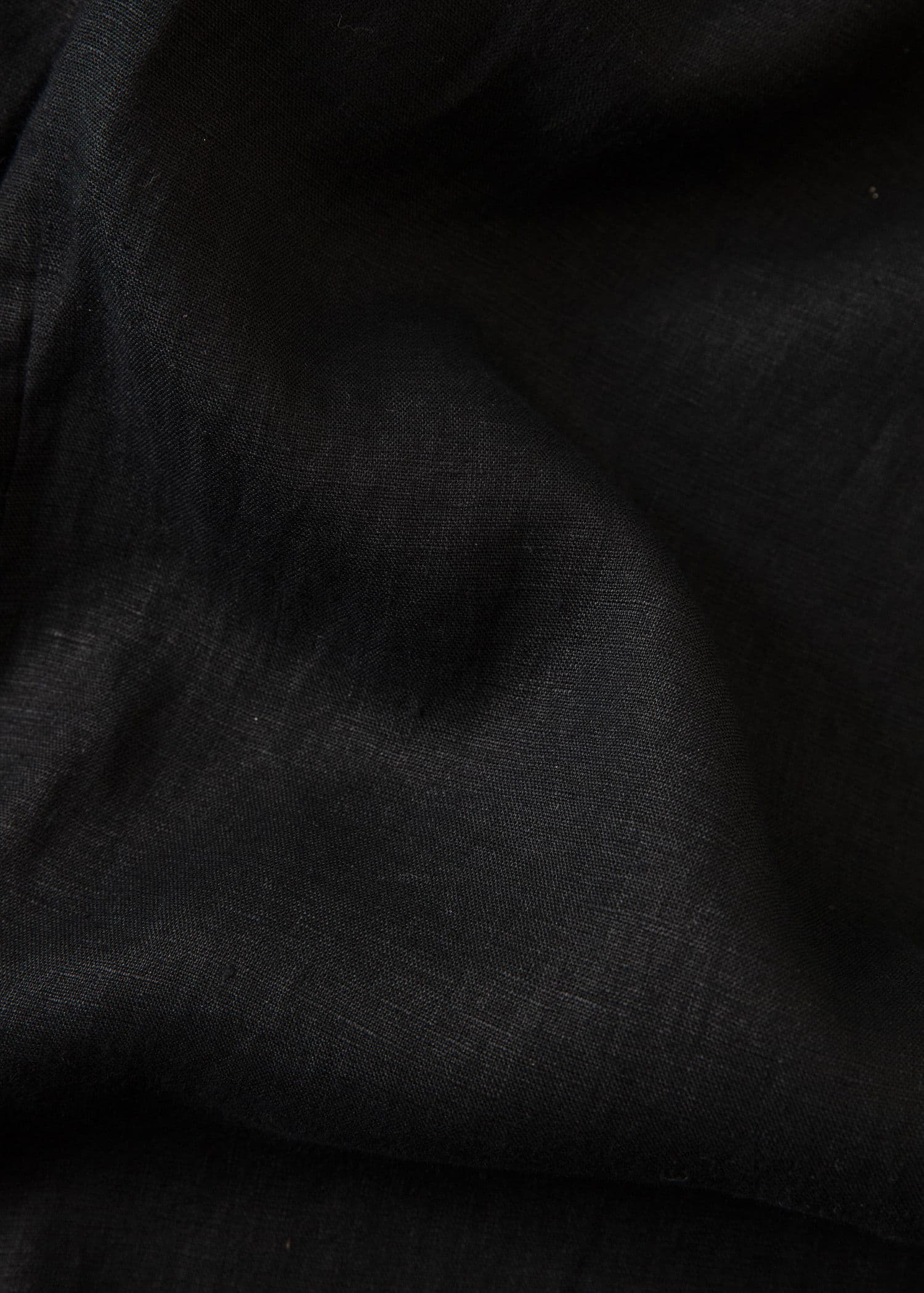 KAMAALA Svarte cropped linbukser - Svart 2 - Indiska