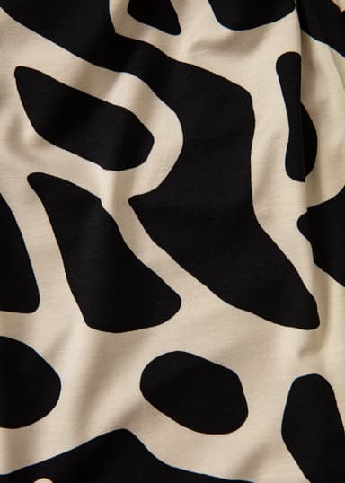 LILLEMOR Mønstrede vide benbukser - Svart 2 - Indiska