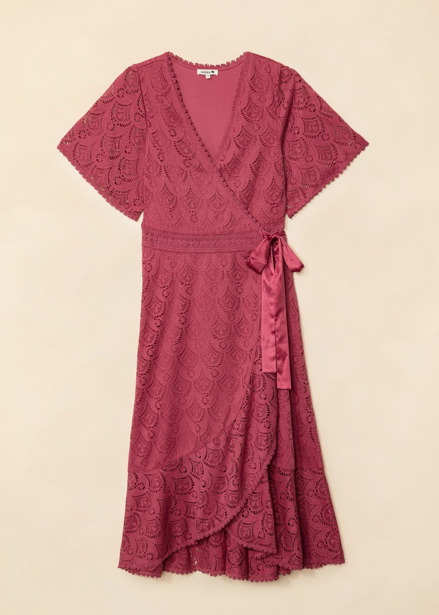 KRISTINA Rosa omslagskjole - Rosa 5 - Indiska