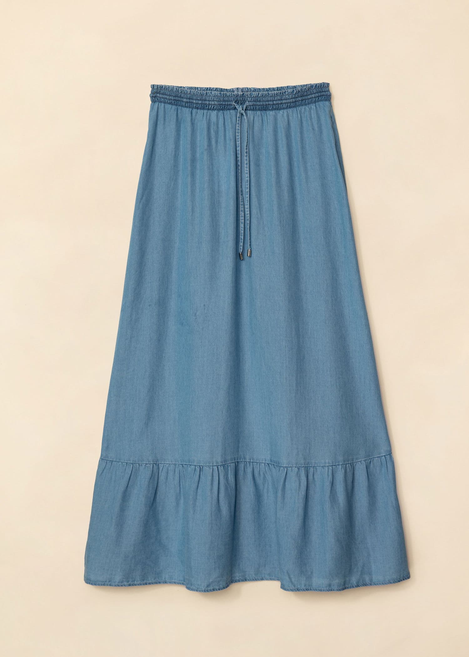 GIGI Long skirt in tencel - Blå 1 - Indiska