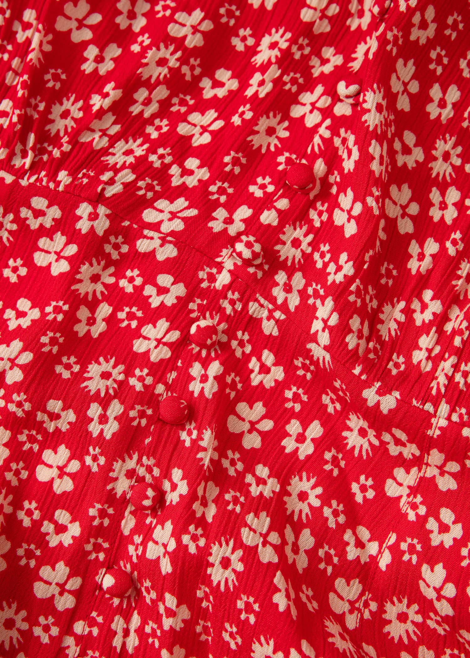 ENYA Blomstret kort kjole - Rød 6 - Indiska