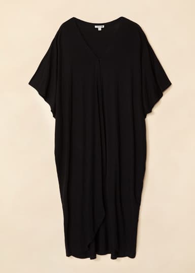 LILLEMOR Svart kimono i jersey - Svart 5 - Indiska