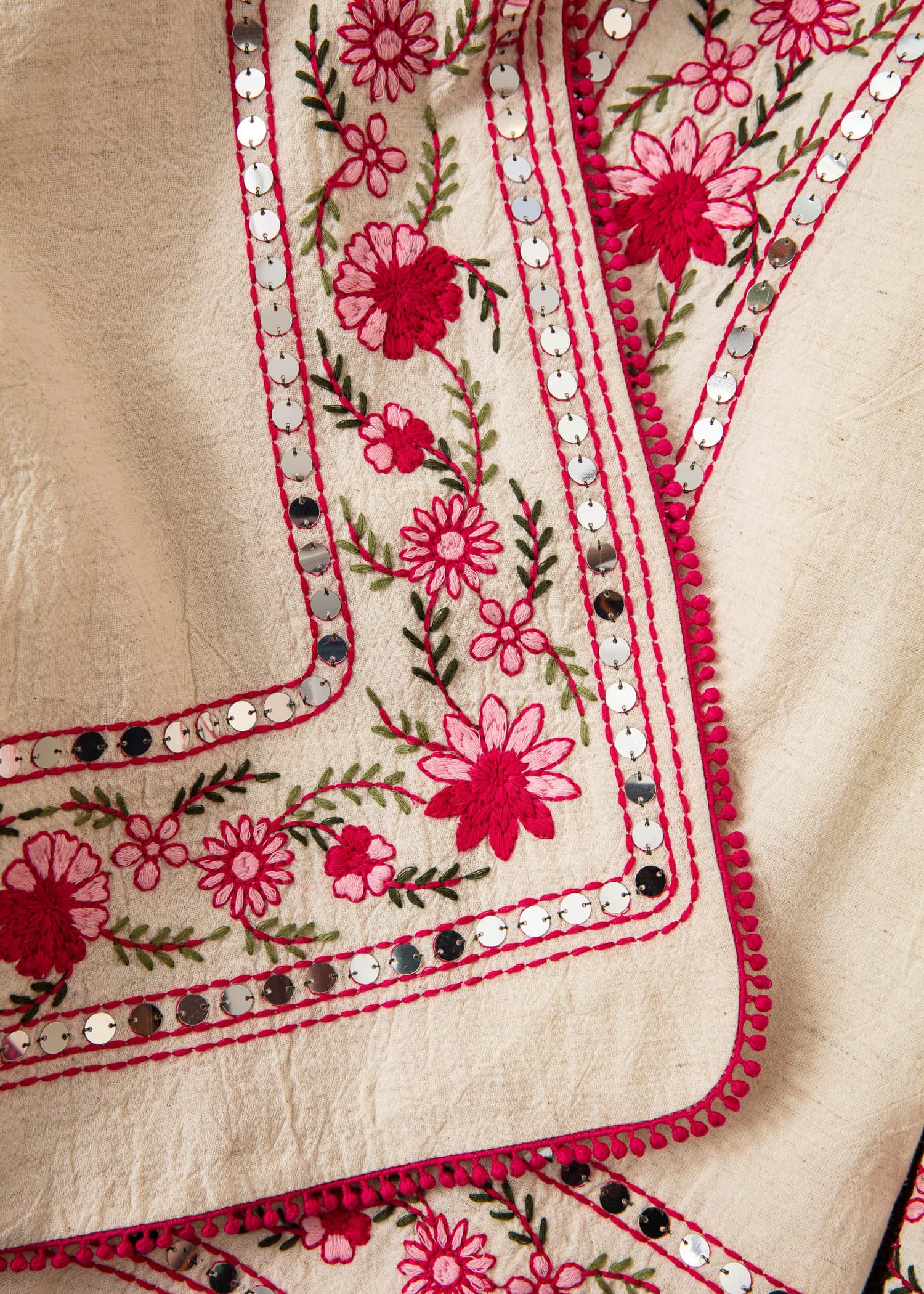 ESTER Brodert jakke med paljetter - Rosa 2 - Indiska