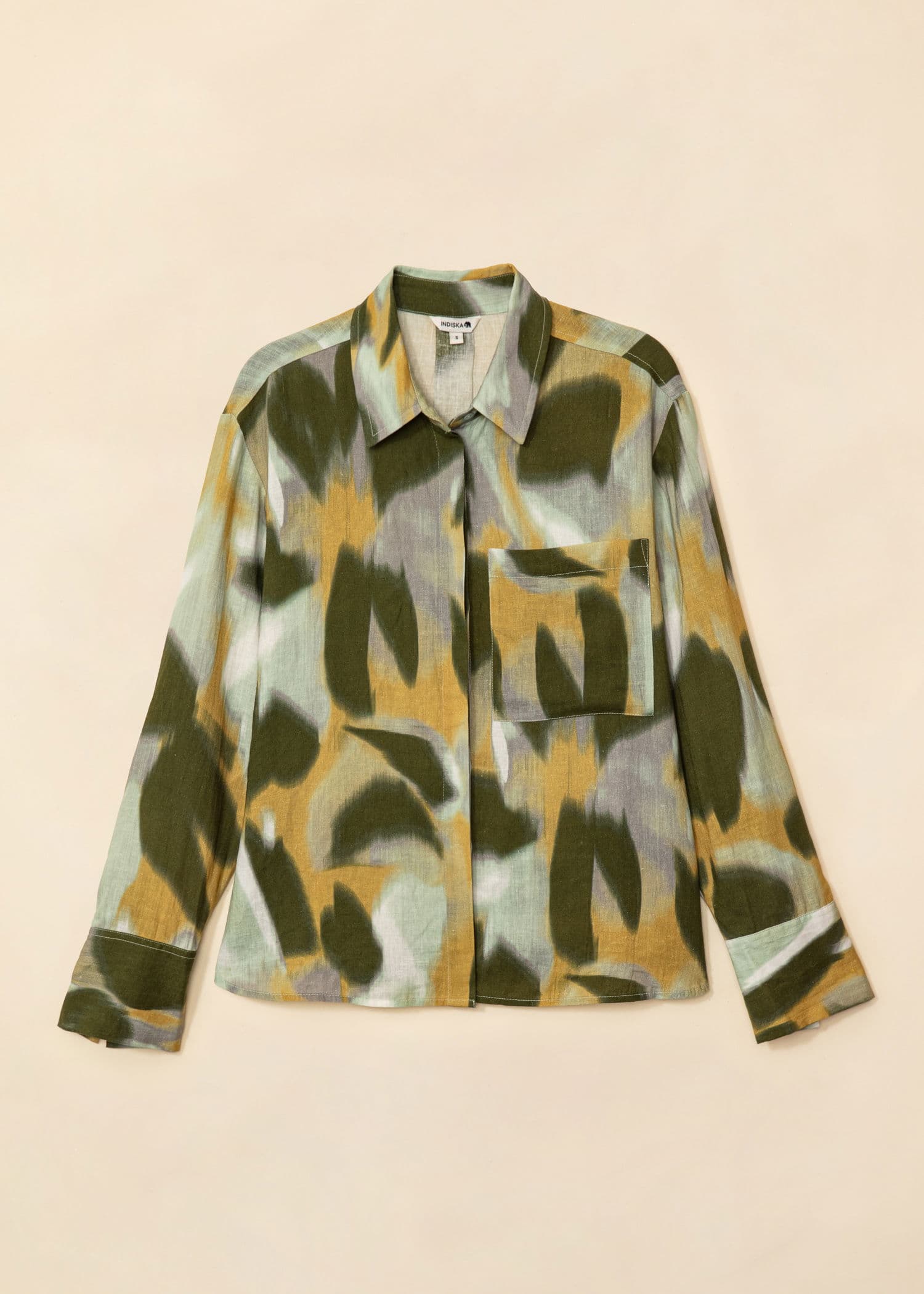 SIA Mønstret skjorte - Gul 1 - Indiska