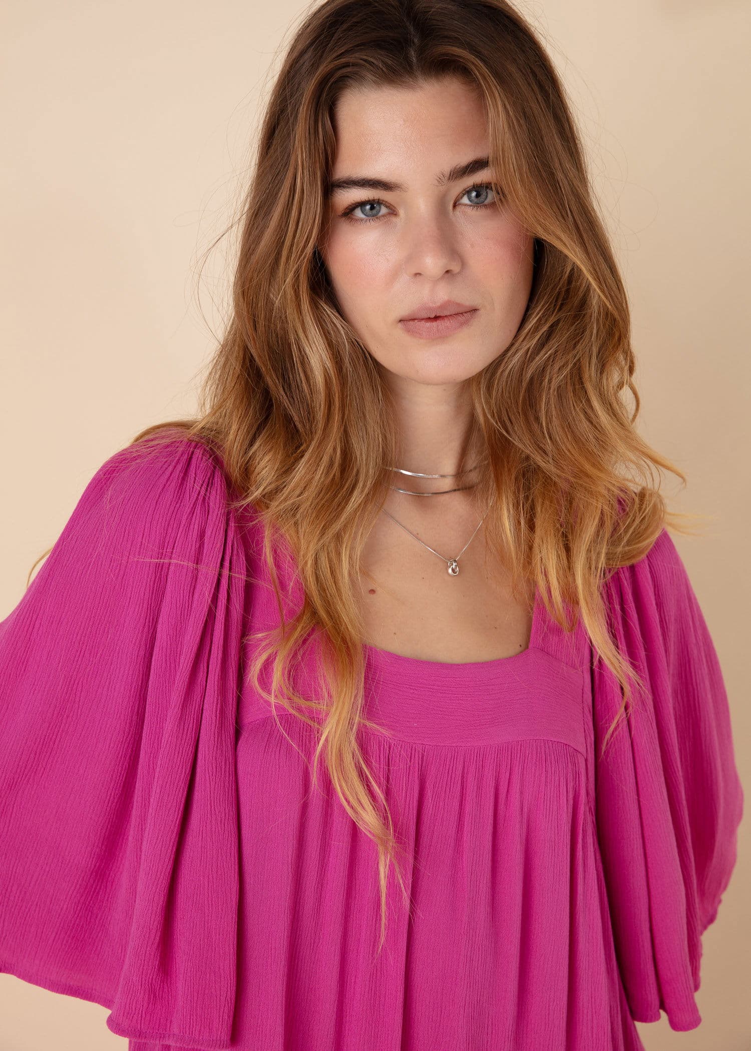 KHALO Rosa crepe kjole - Rosa 2 - Indiska