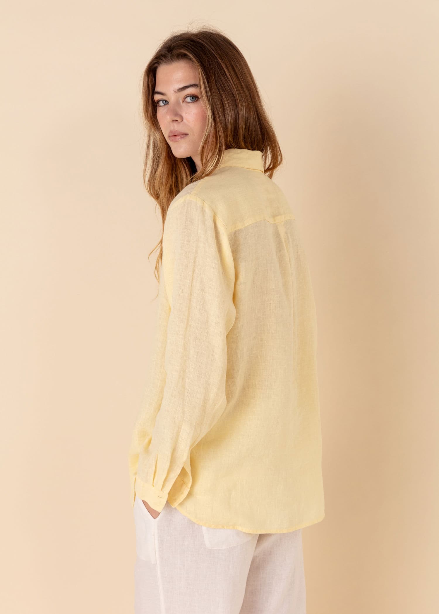 DIANA Gul linskjorte - Gul 4 - Indiska