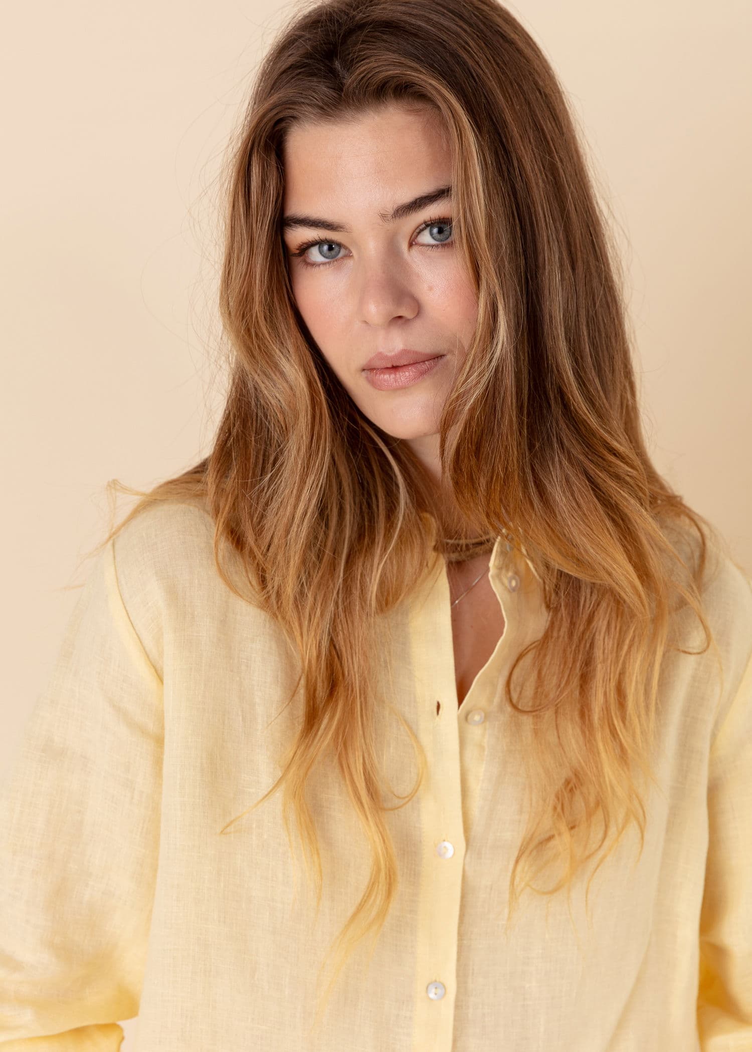 DIANA Gul linskjorte - Gul 2 - Indiska