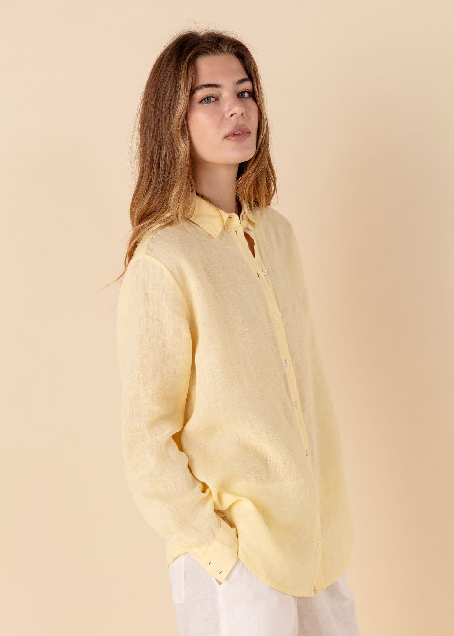 DIANA Gul linskjorte - Gul 3 - Indiska