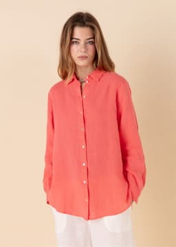 DIANA LINEN SHIRT - RED