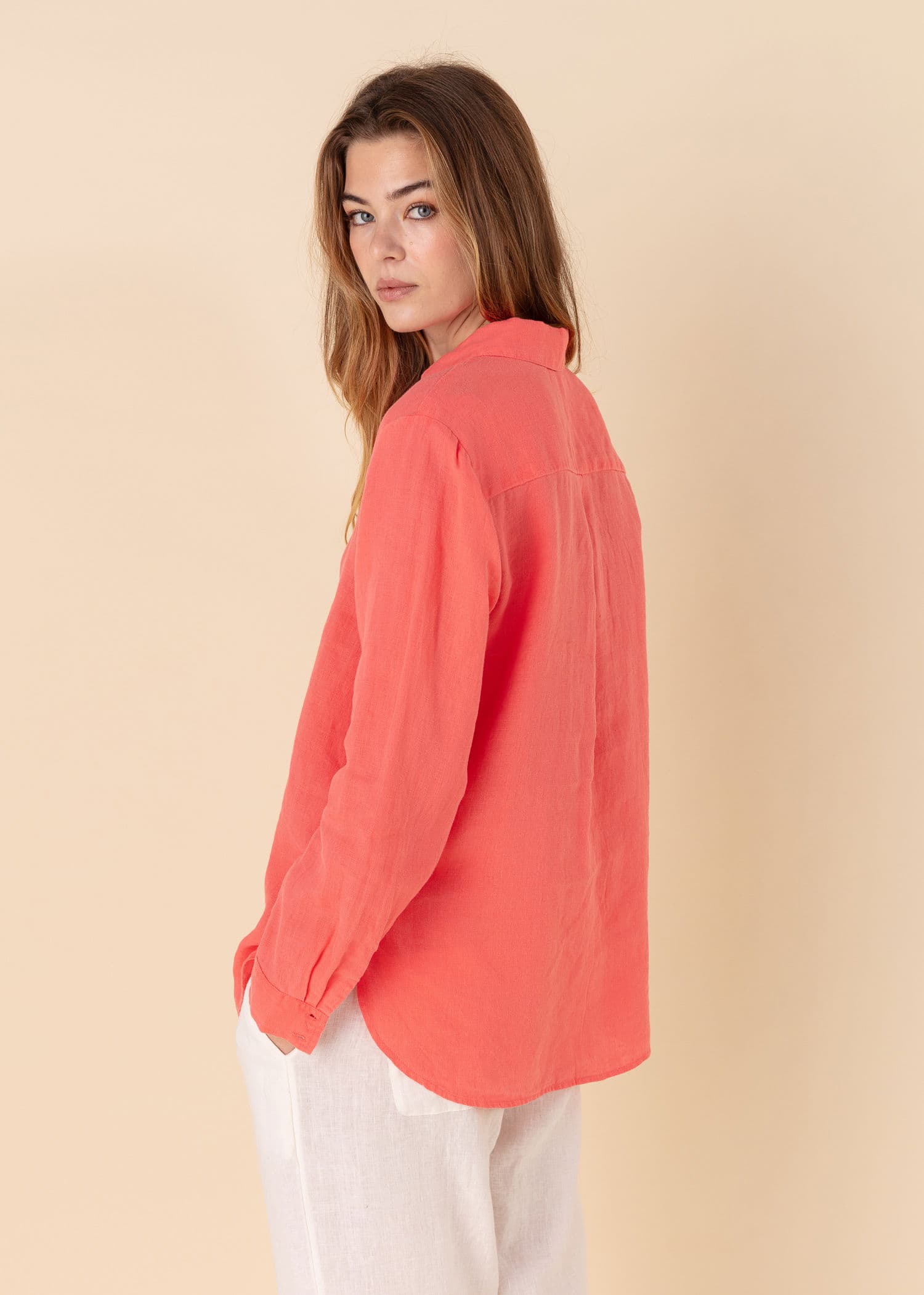 DIANA Rød linskjorte - Rød 4 - Indiska