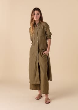 DIANA LONG SHIRT - khaki