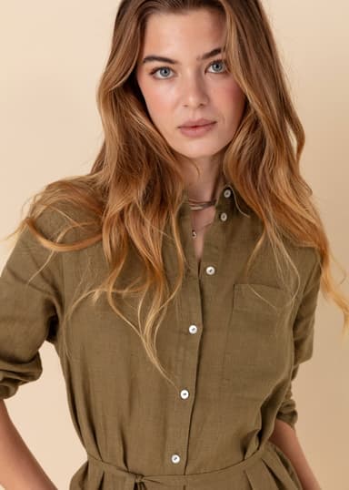 DIANA Lintunika - Grønn 3 - Indiska