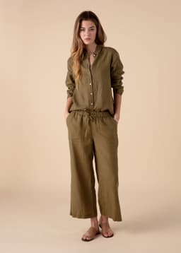 KAMAALA CROPPED PANT - khaki