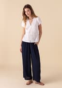 ELSIE CROPPED PANTS - NAVY