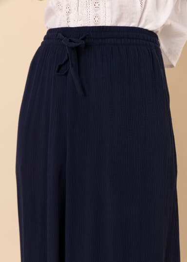 ELSIE Blå vide ankelbukser - Blå 3 - Indiska