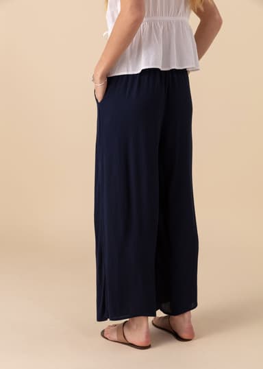 ELSIE Blå vide ankelbukser - Blå 4 - Indiska