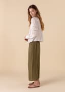 ELSIE CROPPED PANTS - khaki