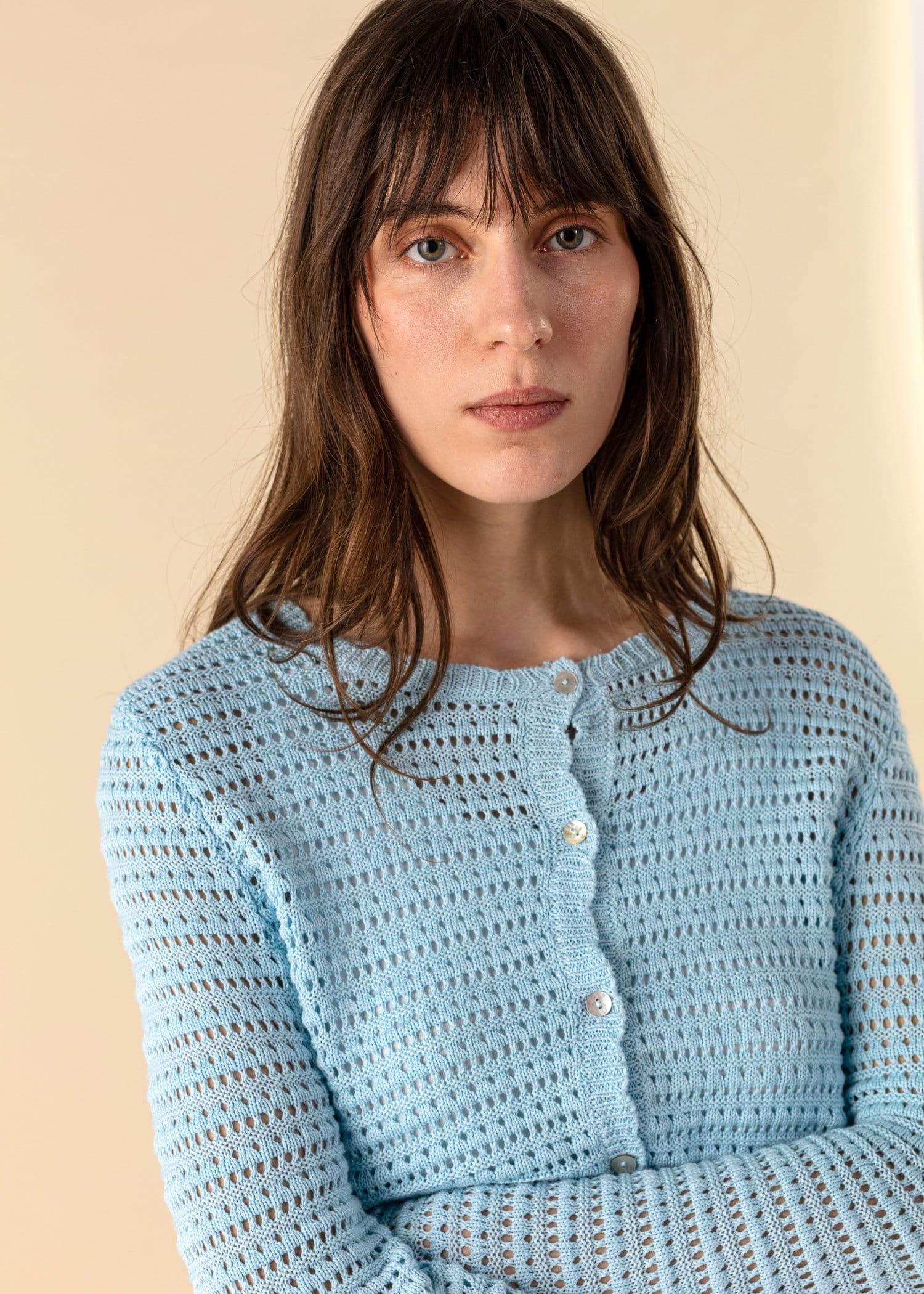 TOVE Lyseblå blonde cardigan - Blå 2 - Indiska