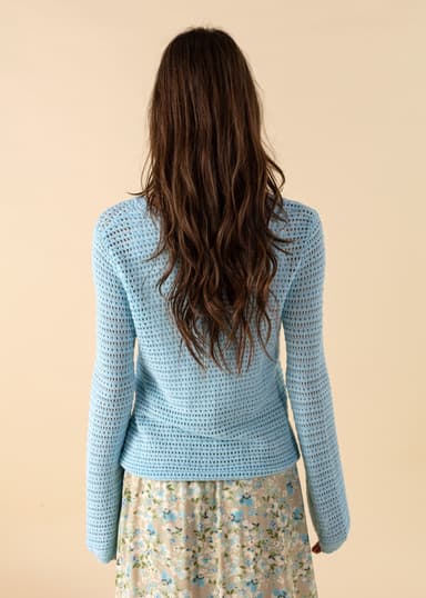 TOVE Lyseblå blonde cardigan - Blå 4 - Indiska