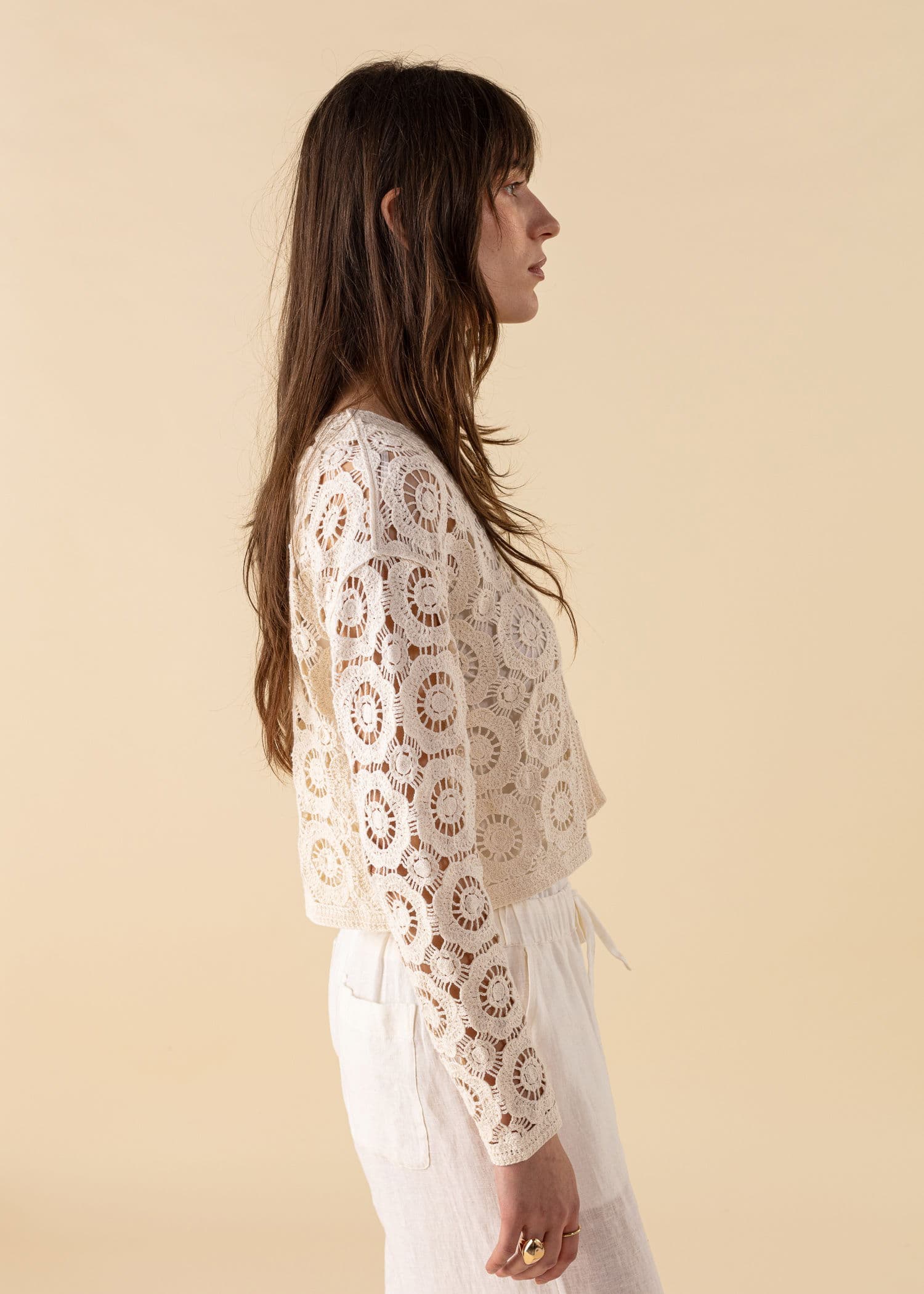 DREAM Bomullskardigan - Hvit 2 - Indiska